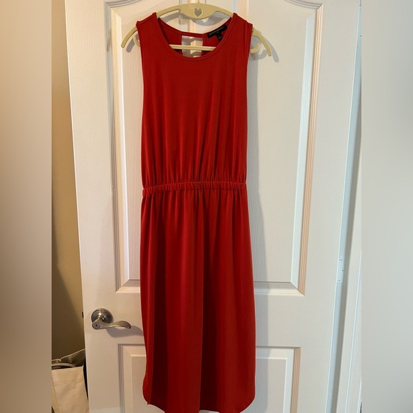 💙 4 for $40 💙 Banana Republic criss cross back Burnt Orange Sleeveless Dress - Picture 8 of 11